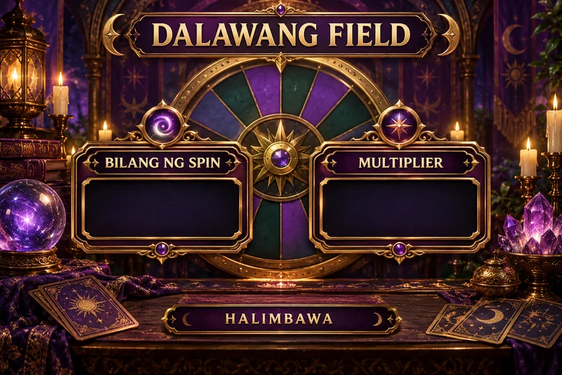 Original slot concept: Madame Destiny Megaways. Two results of the feature wheel: spins and starting multiplier. Not actual provider screenshot.